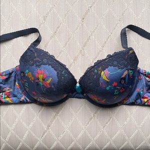 aerie gel navy blue bra 34C